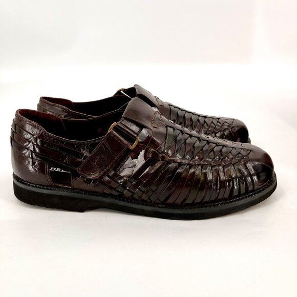 Deer Stags Bamboo2 Casual Shoes Size 11W Brown Leather Hook & Loop Strap main image 4